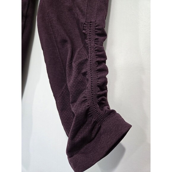 Lululemon In The Flow Crop II Leggings Heathered Bordeaux Drama Maroon Purple 6 - Picture 3 of 6